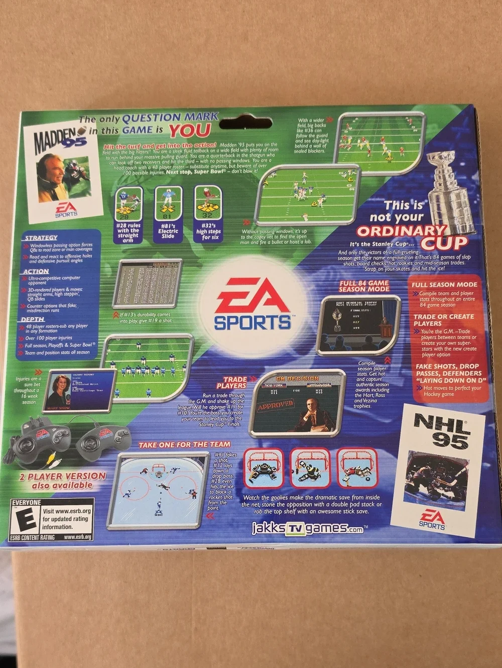 NHL '95/Madden '95 2004 Platinum Series Plug & Play TV Game Controller, Vintage